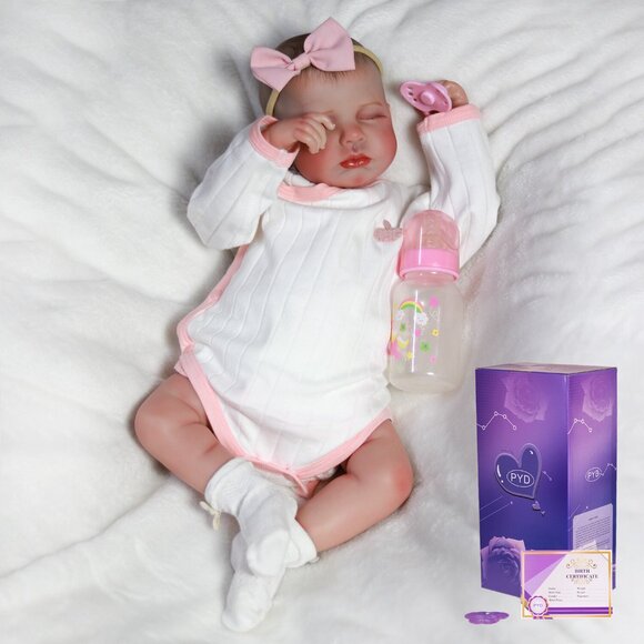Handmade Realistic Reborn Baby Dolls Vinyl Silicone Newborn Doll Real Girl Gift - Picture 1 of 8